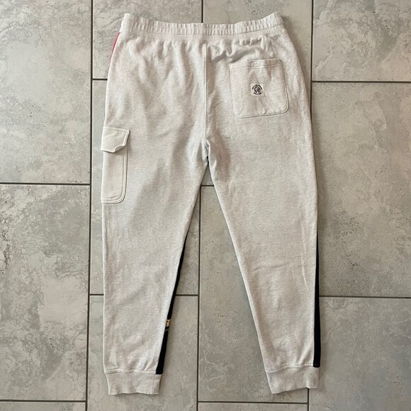 VTG Y2K Hustle Gang Mens Sweat Pants Size XL Rugby Color Block Rare - Picture 5 of 8